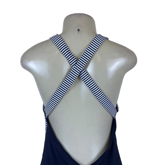 Niptuck Swim Women's Navy & White One-Piece Swimsuit Striped Size 16 - New - Picture 5 of 10